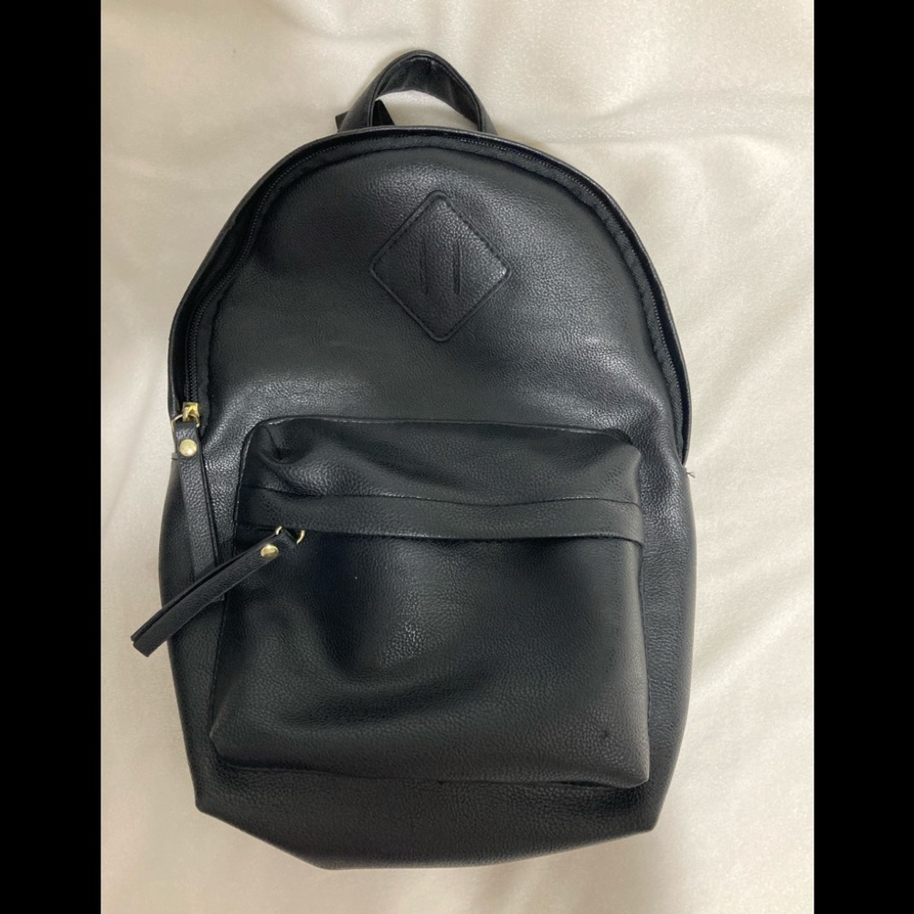 Black mini backpack